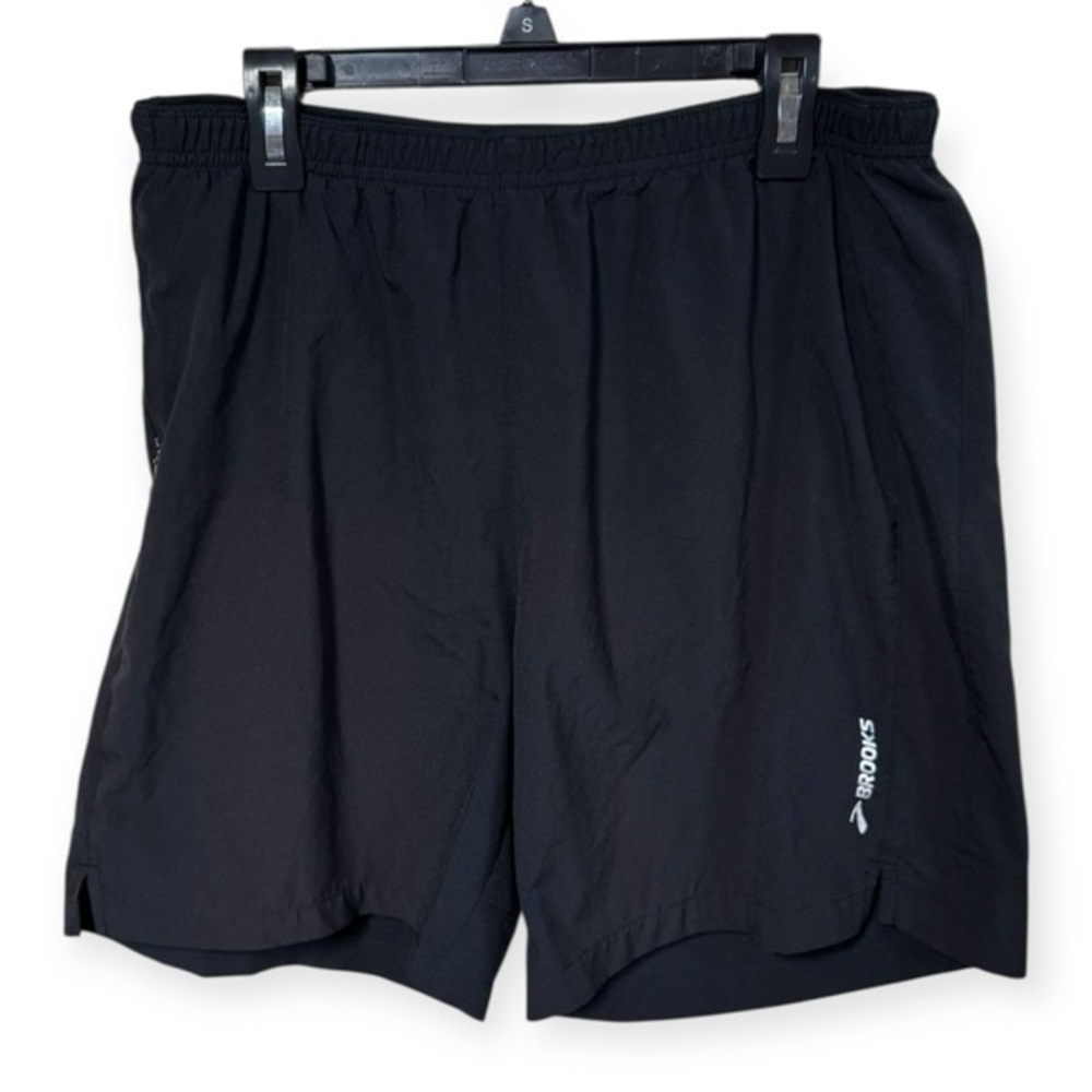 Brooks Black Athletic Shorts Lightweight Performance Fit